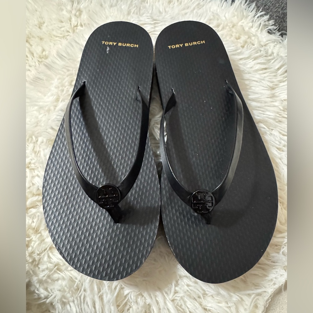 Tory Burch Black Flip Flops